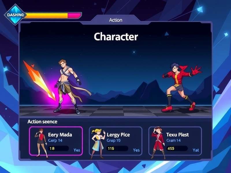 Dashing Delta Gem character selection screen